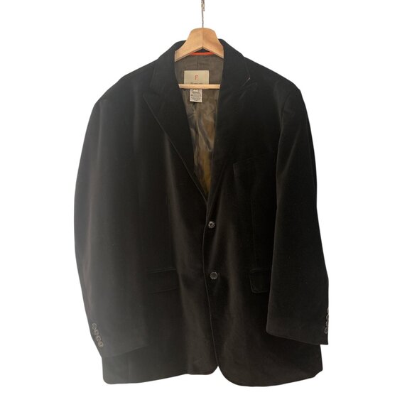 Faconnable Jeans Black Velvet Blazer Jacket Men’s XL — Designed in France, Luxur - Picture 7 of 16